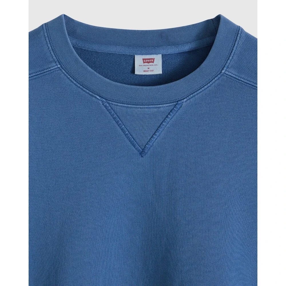 Levi's Delaney Sweatshirt Men's Blue French Terry Crew Neck Relaxed fit JAX1862